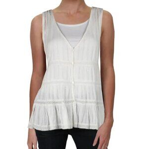 NWT LOVE SAM Cotton Button Down Top Small